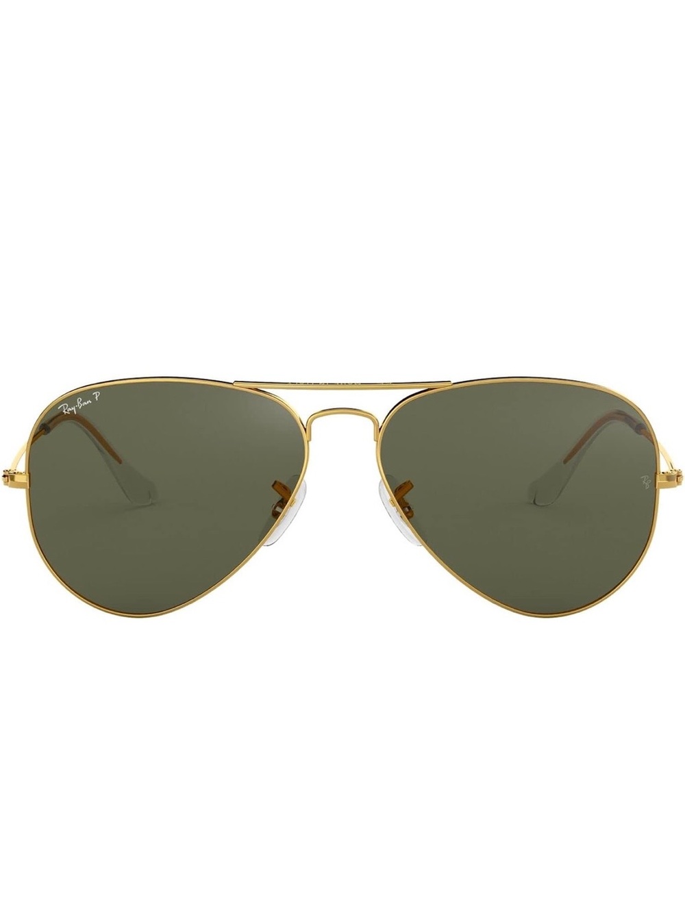 Ray-Ban Polarized Women's Green/Gold Aviator Sunglasses 58mm